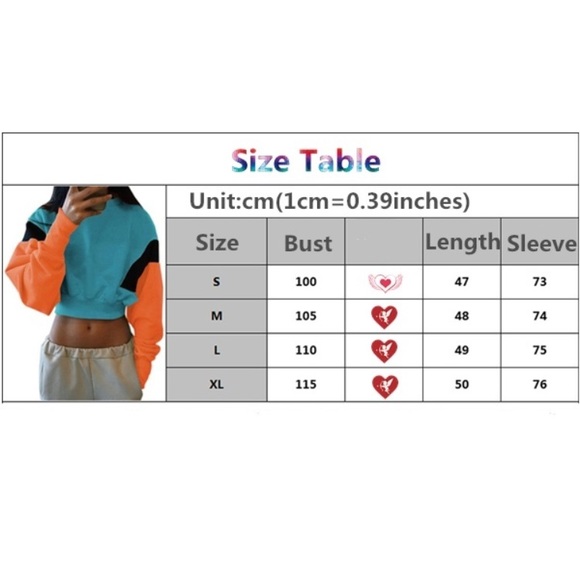 NWT! Colorblock Slight Crop Crew Neck Sweatshirt - Picture 6 of 7